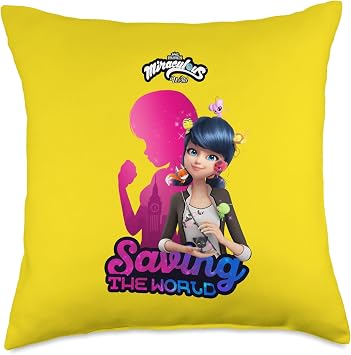 Miraculous Ladybug London Chronobug Saving The world Throw Pillow