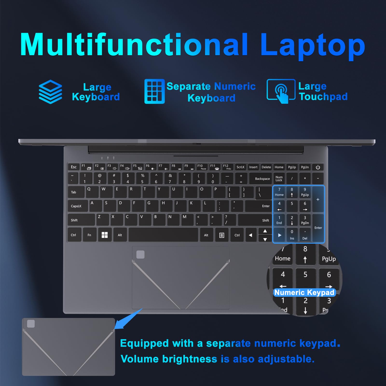 DREAMFYRE Ordenador Portátil AMD Ryzen 5 3500U Computadora Portátil 16GB DDR4 512GB SSD, Laptop PC Gráfico Integrado AMD Laptop PC con Soporte Touch ID 2.4/5G WiFi Bluetooth USB 3.0 * 2, Mini