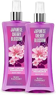 Body Fantasies Signature Fragrance Body Spray, Japanese Cherry Blossom, 8 fl oz (Pack of 2)