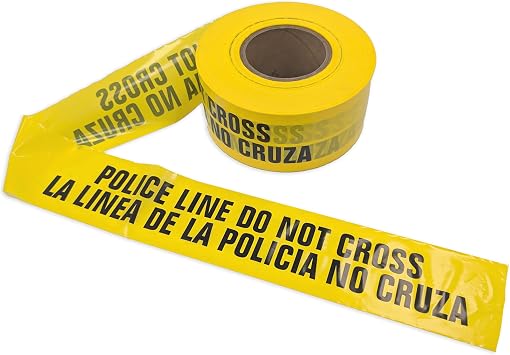 Crime Scene LA Linea DE LA POLICIA NO CRUZA, 1000 ft x 3 inch, Spanish/English