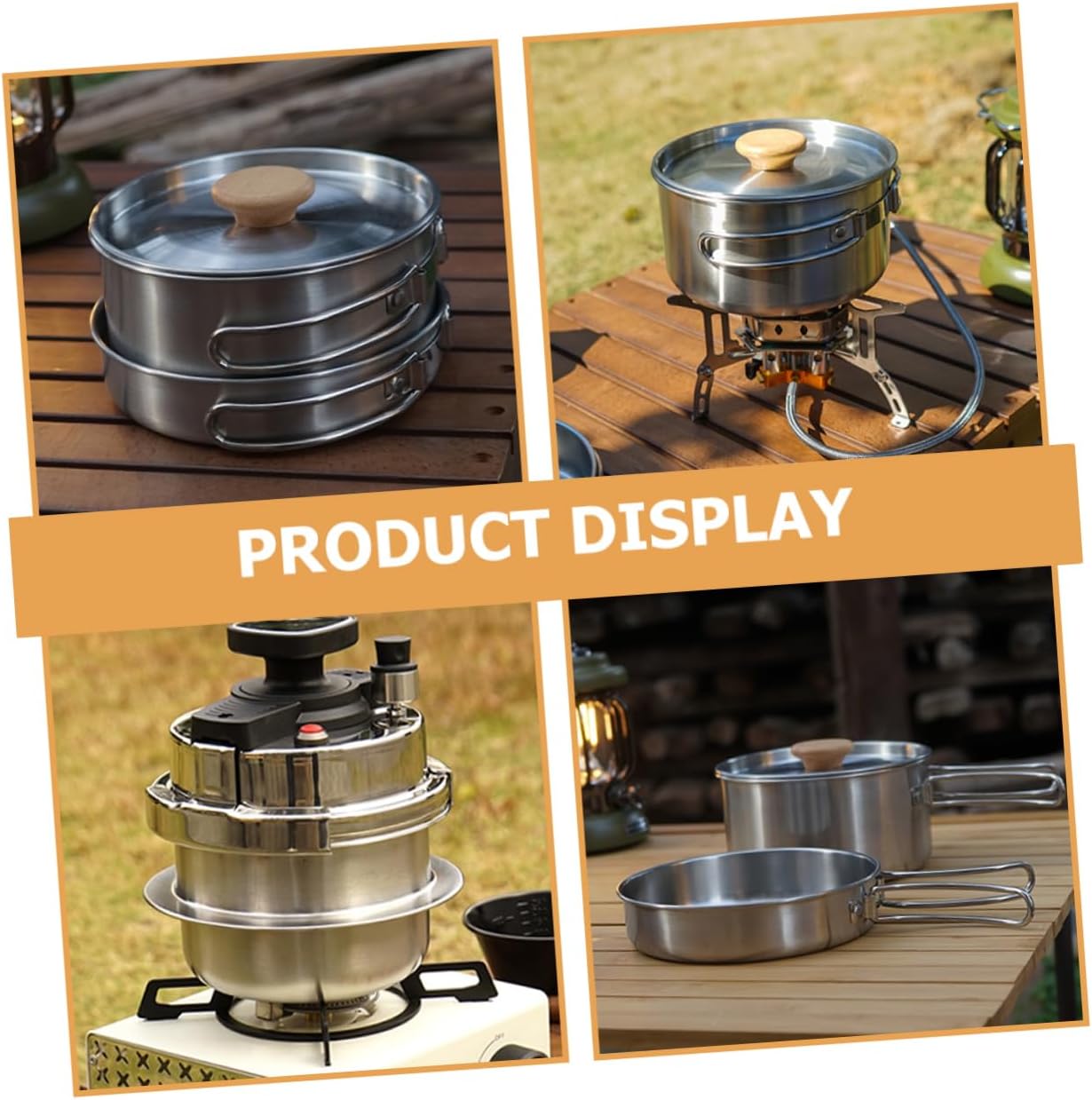 Campfire Cooking Reusable Pot Outdoor Camping Pan Folding Handle Easy to Carry