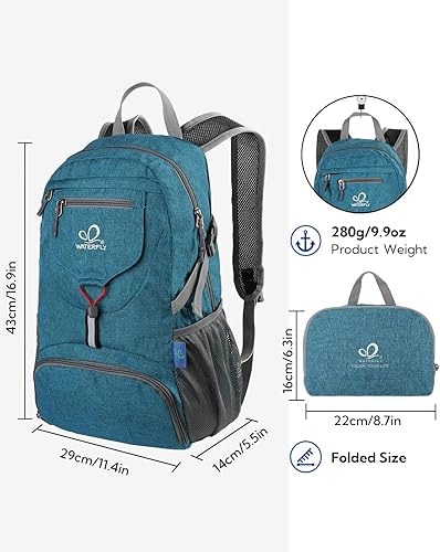 Miniatura 2 de WATERFLY Mochila pequeña y ligera plegable 20l Ultra Ligero Plegable Viaje Senderismo Camping Daypack Día Pack para Hombre Mujer