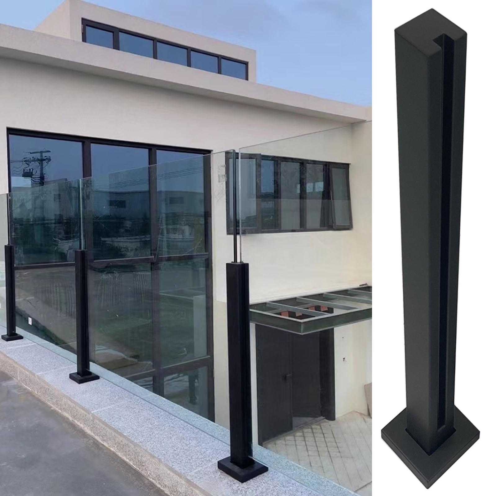 Support de balustrade en métal anti-jeu pour colonne d'escalier instable