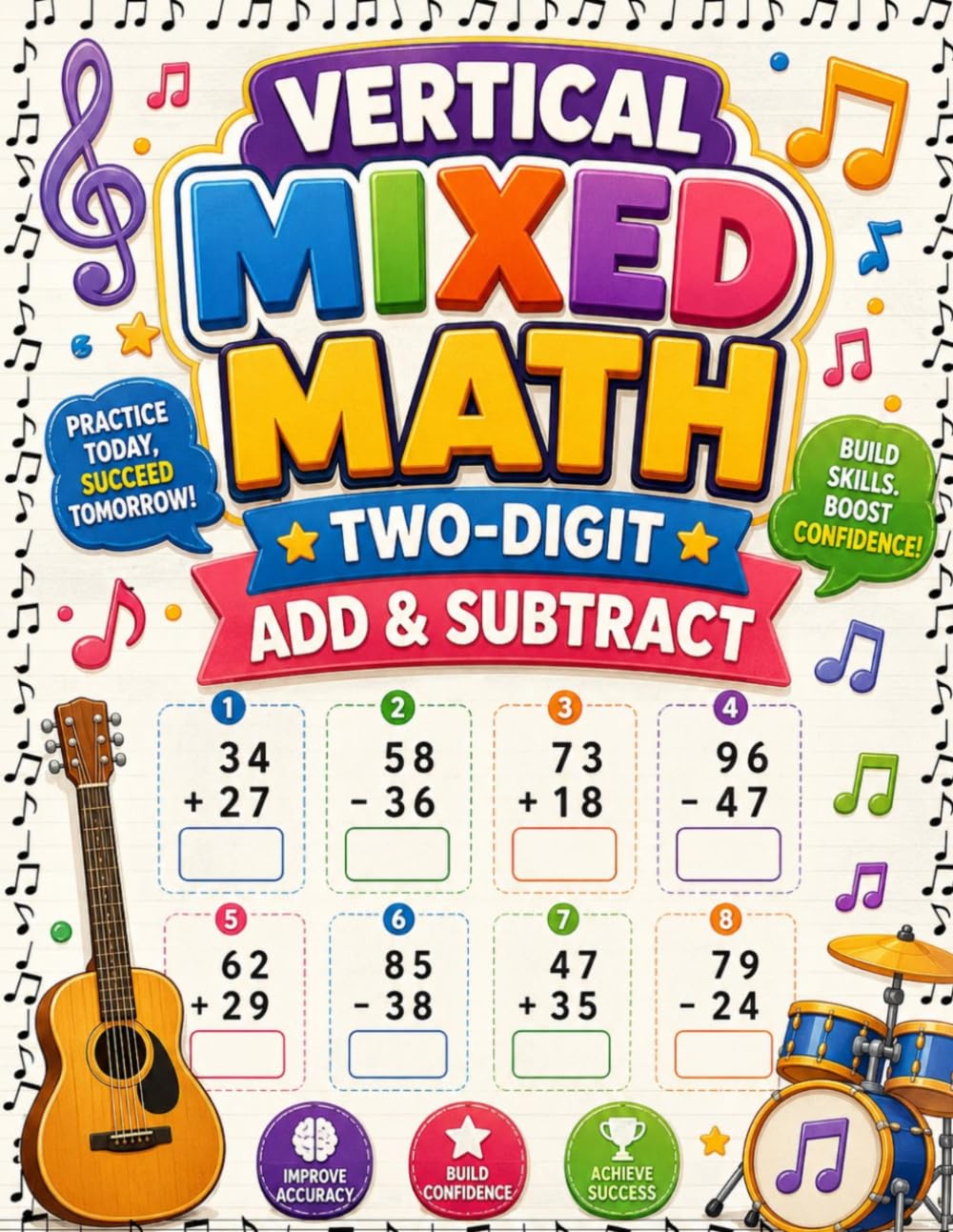 Vertical Mixed Math Two‑Digit Add & Subtract: Straight Two‑Digit Addition & Subtraction Practice (MIXED PRACTICE (ADDITION + SUBTRACTION) SERIES DESCRIPTION)