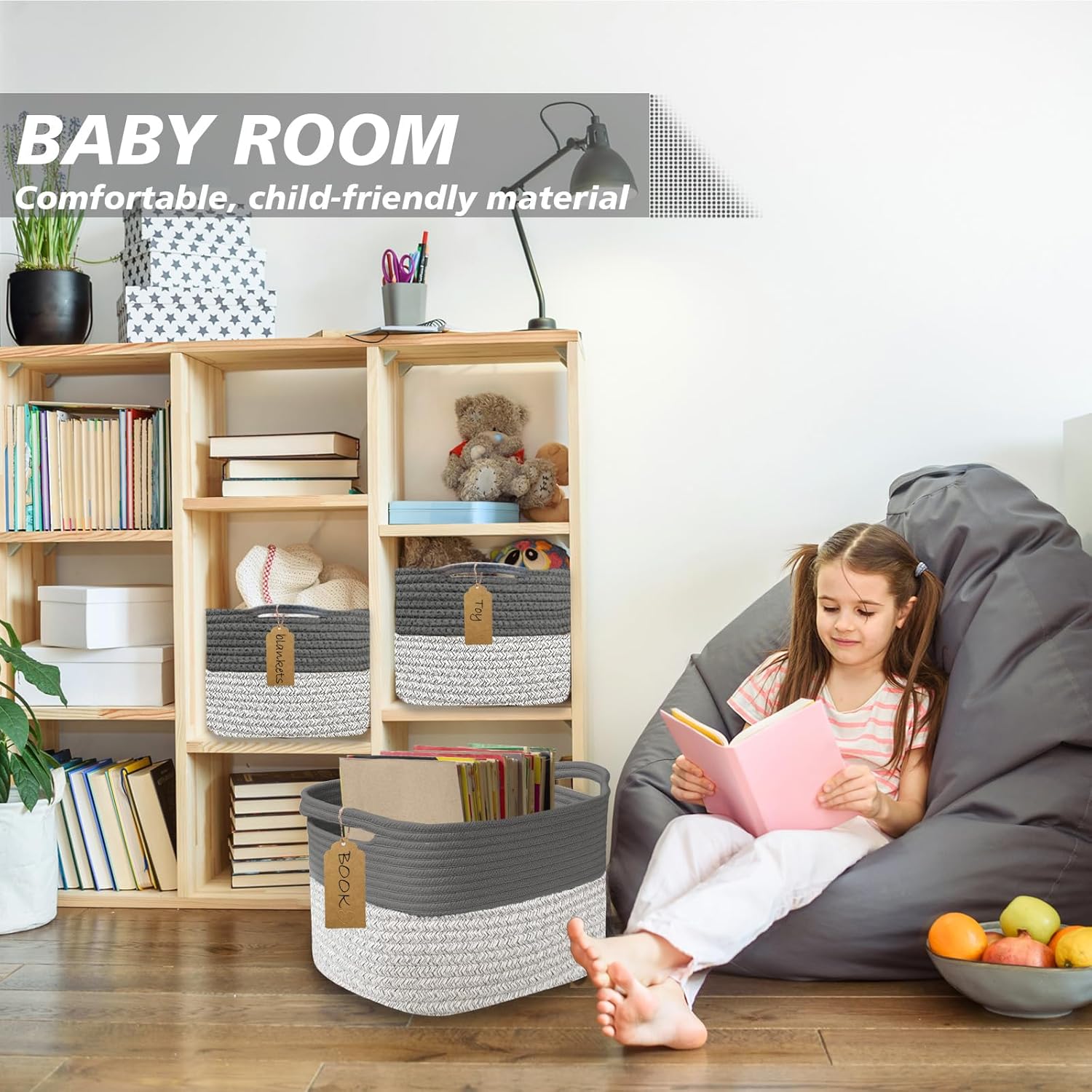 Woven Cotton Rope Storage Basket