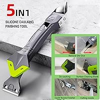 Vista 2 de Kit de herramientas de calafateo de silicona, herramienta de acabado de sellador 5 en 1 con cabeza de acero inoxidable, cuchillo de masilla, 3