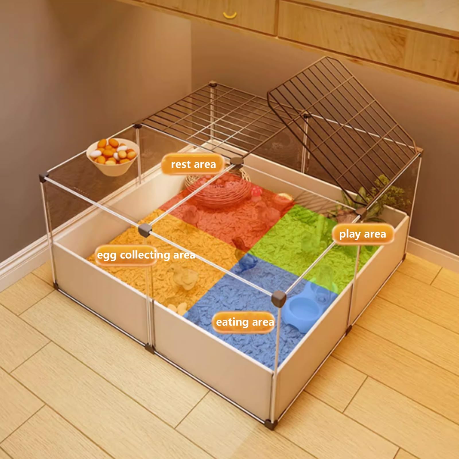 Amazon.co.jp: 鶏飼育ケージ透明表示小動物生息地ルチン鶏飼育箱