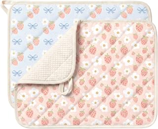 2 Pack Dish Drying Mat for Kitchen Counter, 18x24" Absorbent Dish Drainer Mats, Dish Drainer Rack Mat for Countertops,Sinks,Draining Racks (L-2Pack)