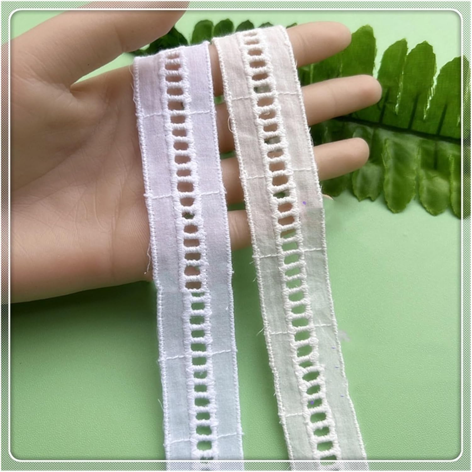 Fine Cotton Embroidery All Cotton Stair Lace Garment Accessories 15 Yards(Black)