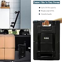 Vista 6 de WIRJIJI Carrito plegable de mano con placa base expandible, carrito de equipaje resistente de 330 libras, 6 ruedas, 23 x 13 pulgadas, carrito