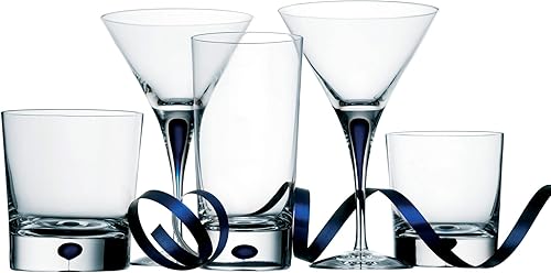 Miniatura 2 de Orrefors Intermezzo Blue 8.33 onzas Old FashionedWhisky, juego de 2 -