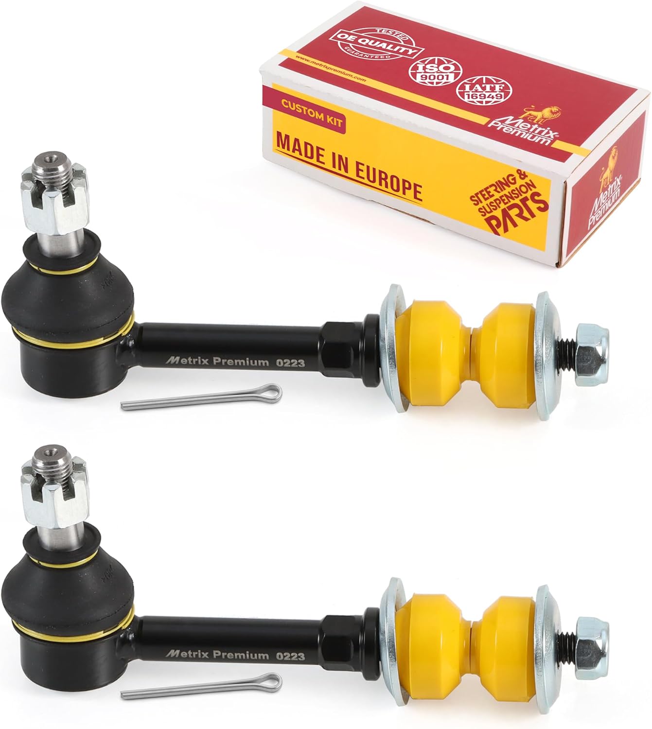 Metrix Premium Chassis Parts - GDX 2 PC Front Sway Bar Stabilizer End Link Kit Fits 96-99 Dodge Ram 1500 4WD, Ram 2500 4WD, Ram 3500 4WD, RWD, Ram 4000 (Mexico), Replacement K7280, Made in Europe