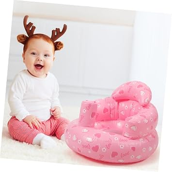 Inflatable Seat for Bathing Cute Design Shower Chair Versatile Inflatable Seat for Sitting Up for Boys and Comfortable Material