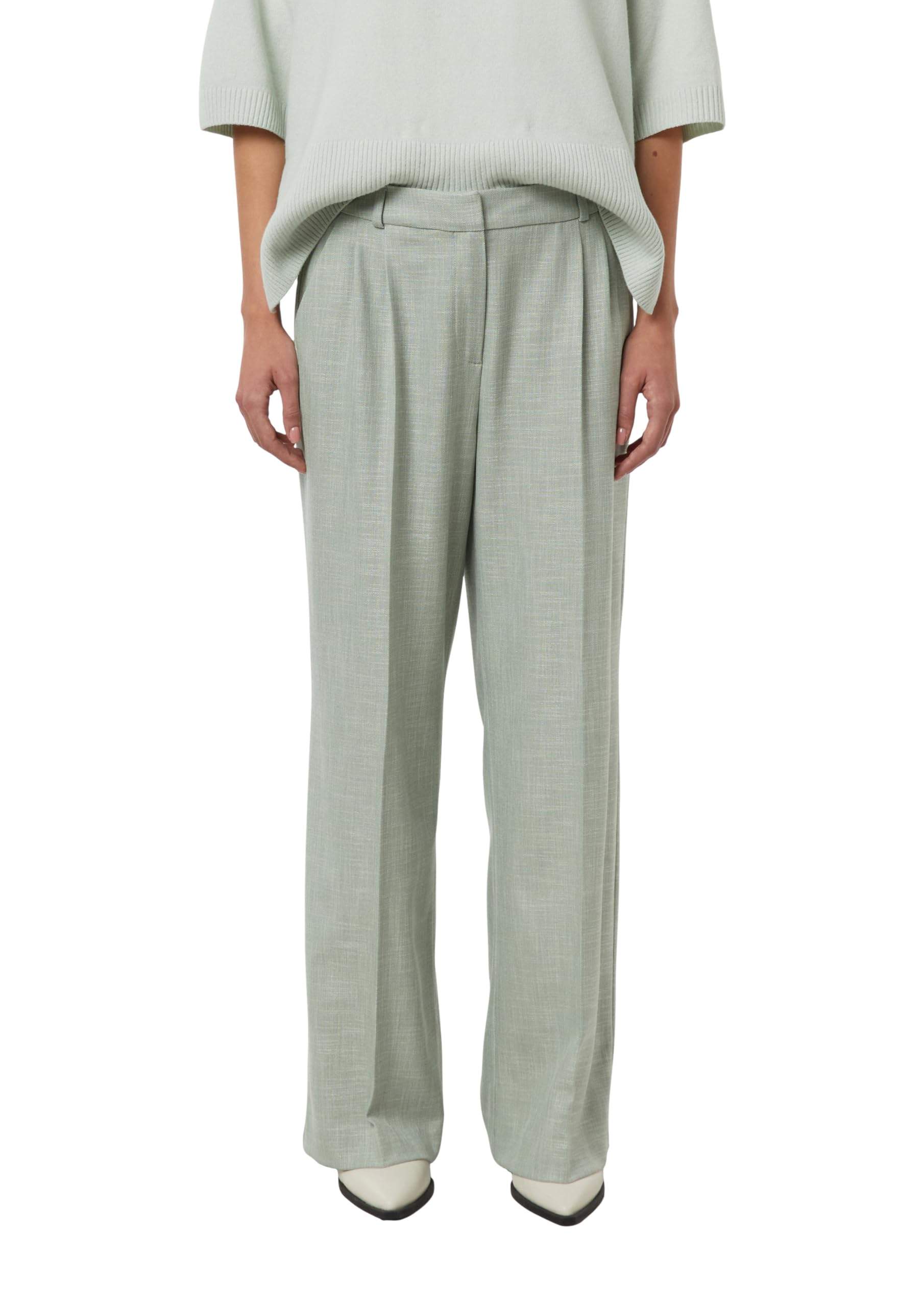 Comma Stoffhose Damen Light Khaki Gr. 40 – Stoffhose