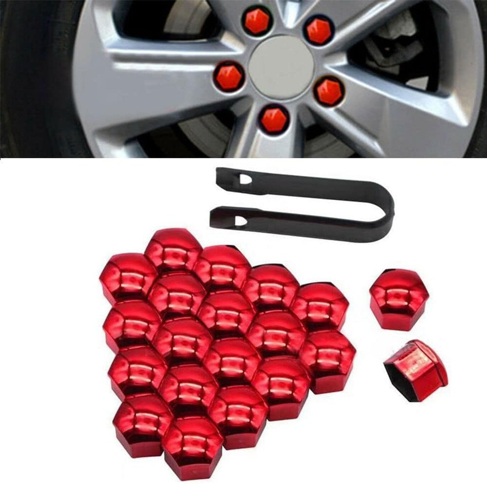20 Cache-Écrous Roue Hexagonaux Noir Pour Dacia Duster 3 2024-2025 - 21 Mm, Protection Élégante Et Anti-Poussière