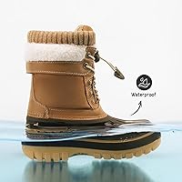 Vista 5 de DREAM PAIRS Botas de nieve, impermeables, con aislamiento, de invierno, para niño y niña