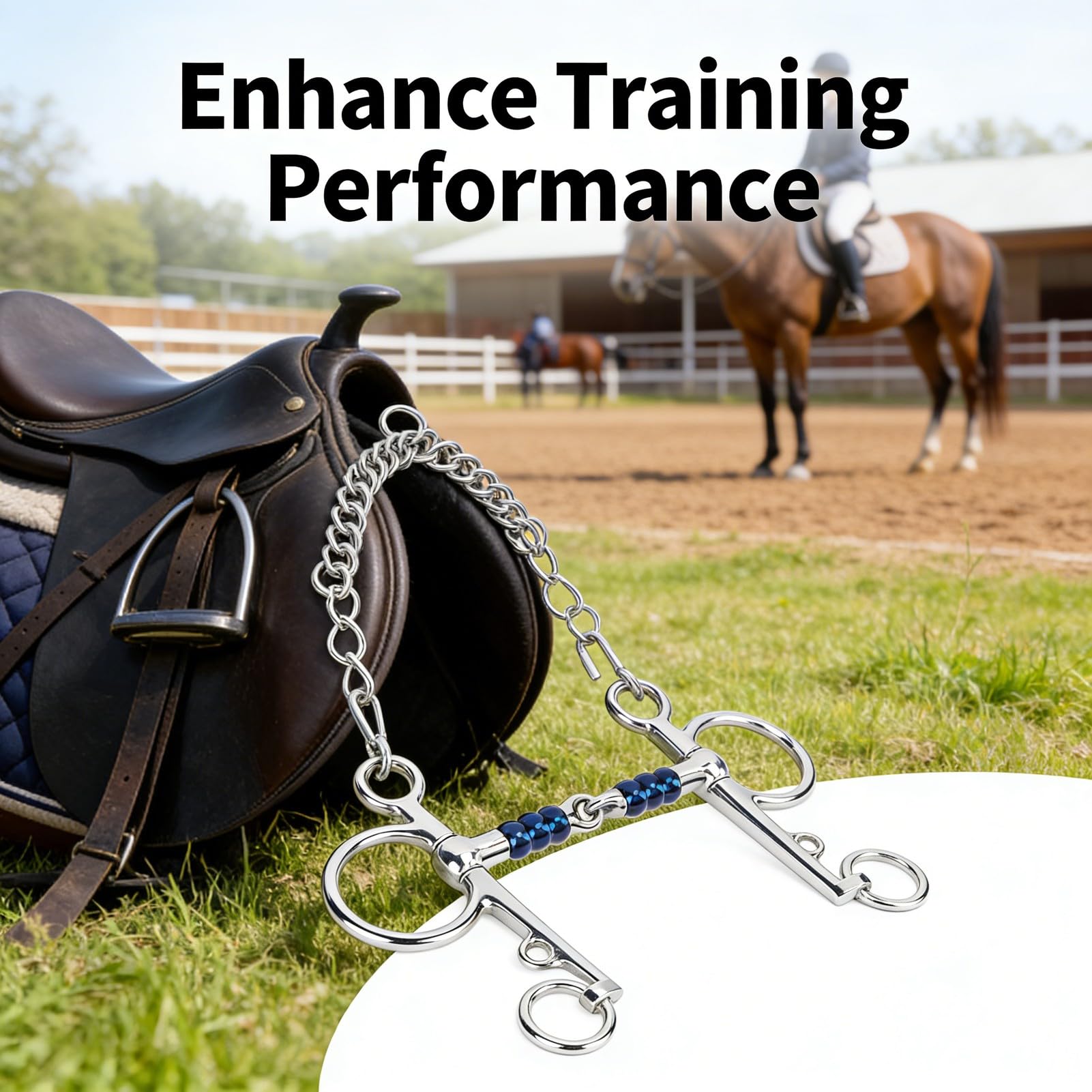 Mors pour Cheval Acier Inoxydable 125mm, Mors Pelham de Dressage, Équipement Équestre Résistant - Haute Solidité, Conception Anti - Morsure, Contrôle Optimal en Compétition