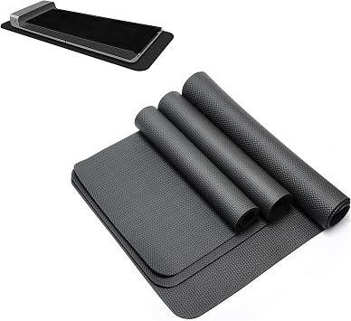 Running Machine Mat, Treadmill Mat Exercise Equipment Mat Floor Protection Soundproof Anti-Vibration Mat, 4mm Thickness Walking Machine Mat, Anti-Scratch Flooring Exercise Floor Mat, Training Machine