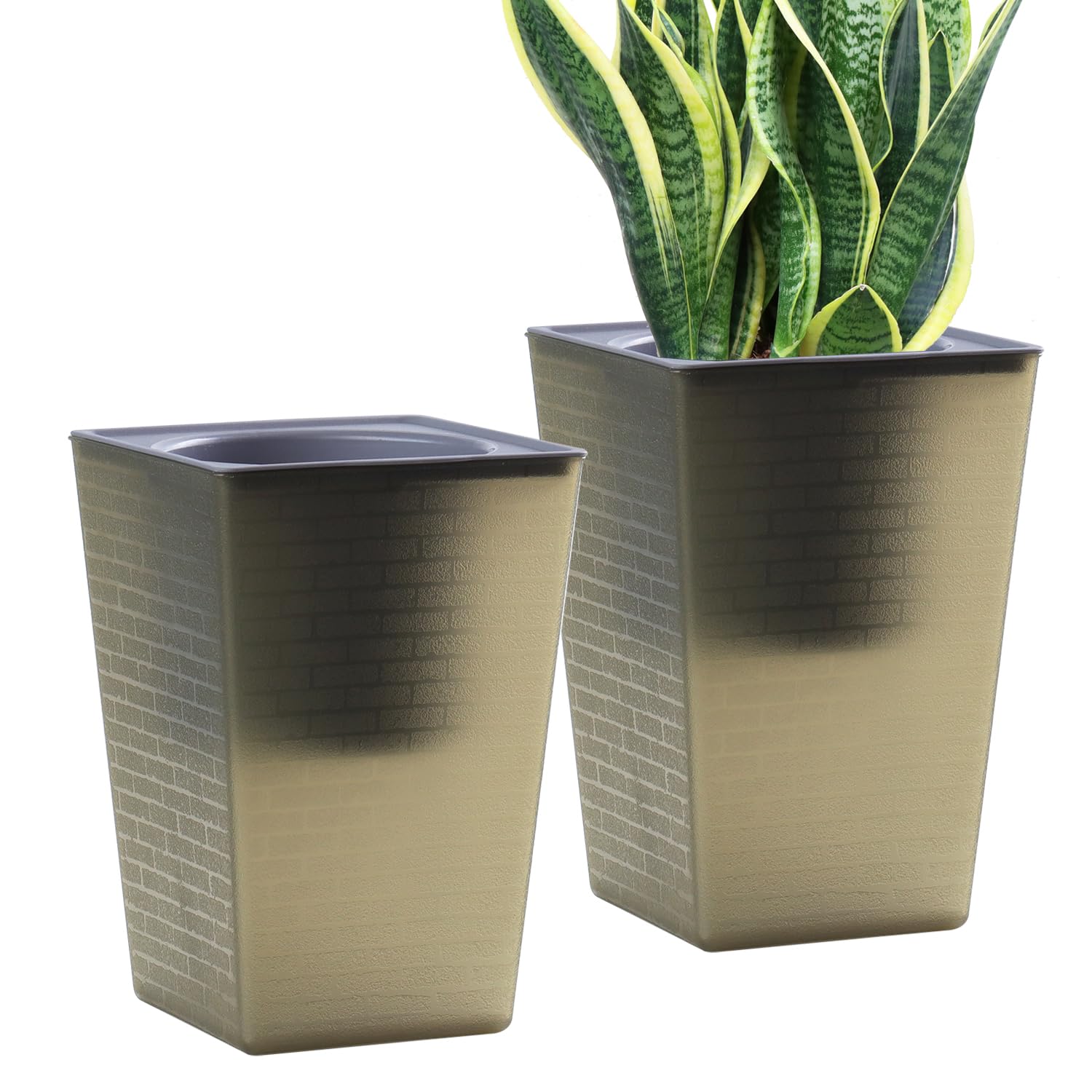 Oliz Selbstbewässernde Blumentöpfe 10,2 Cm – Quadratisch, Modern, Für Sukkulenten & Zimmerpflanzen