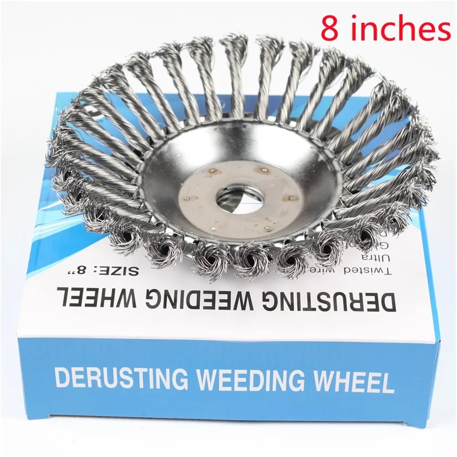 Cabezal desbrozadora de malezas de 6/8 Pulgadas, Cabezal de cortacésped Universal, Cepillo de Rueda de Alambre, Cabezal recortador de jardín, 1 Unidad(8 Inch Trimmer Head)