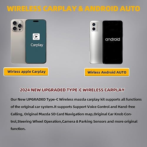 Vista 12 de Dasbecan TK78-66-9U0C - Kit de actualización automática para Mazda Apple Carplay Android compatible con Mazda 2 3 6 CX3 CX5 CX9 MX5 2014-2020