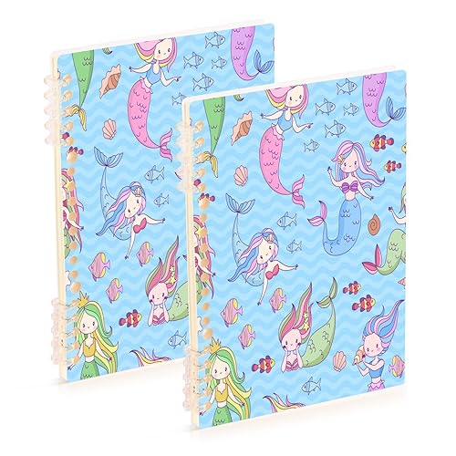 Kigai Cute Mermaid Girl Spiral Notebook 1-Pack with Repositionable Dividers-College Ruled Paper, Fights Ink Bleed - 60 Pages of 80GSM Paper with disponible en Yaxa Venezuela