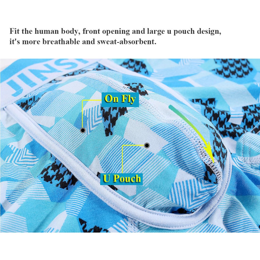 JINSHI Calzoncillos tipo bóxer de bambú para hombre, con cintura al azar
