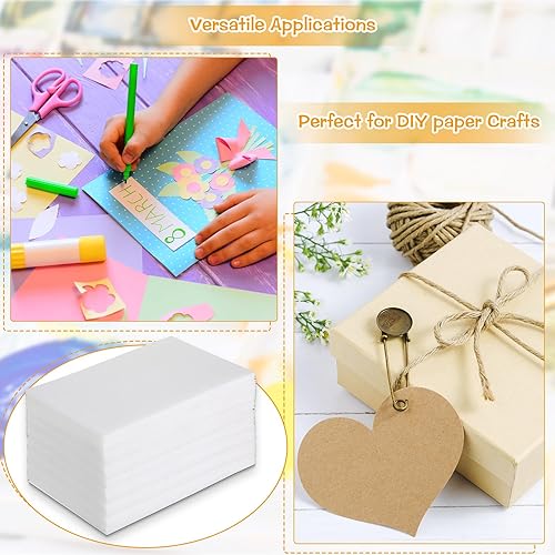 Miniatura 5 de Cholemy 120 placas de impresión de espuma de 4 x 6 pulgadas, hojas de espuma blanca de 120 pulgadas de grosor, hojas de papel de tablero para hacer