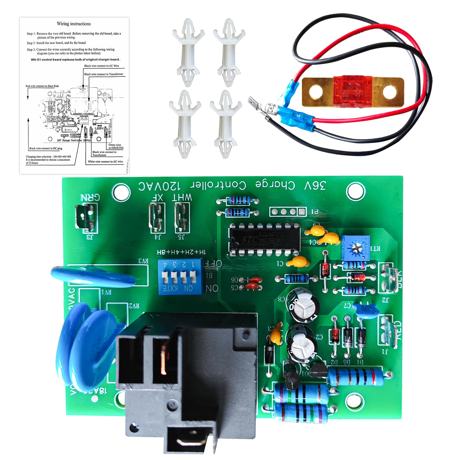 28667G01 Powerwise Charger Board 36-Volt Input& Control for Powerwise Chargers Replacement 28566G01 28566-G01 28566-G03 28126-G01 28667-G01 28126GO3