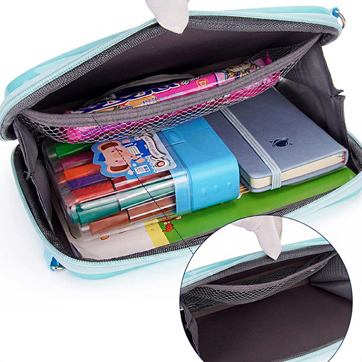 Sac Bandoulière Fille Pailleté - Petit Sac à Main Enfant 20x6x14 Cm, Sangle Ajustable, Bleu - 13