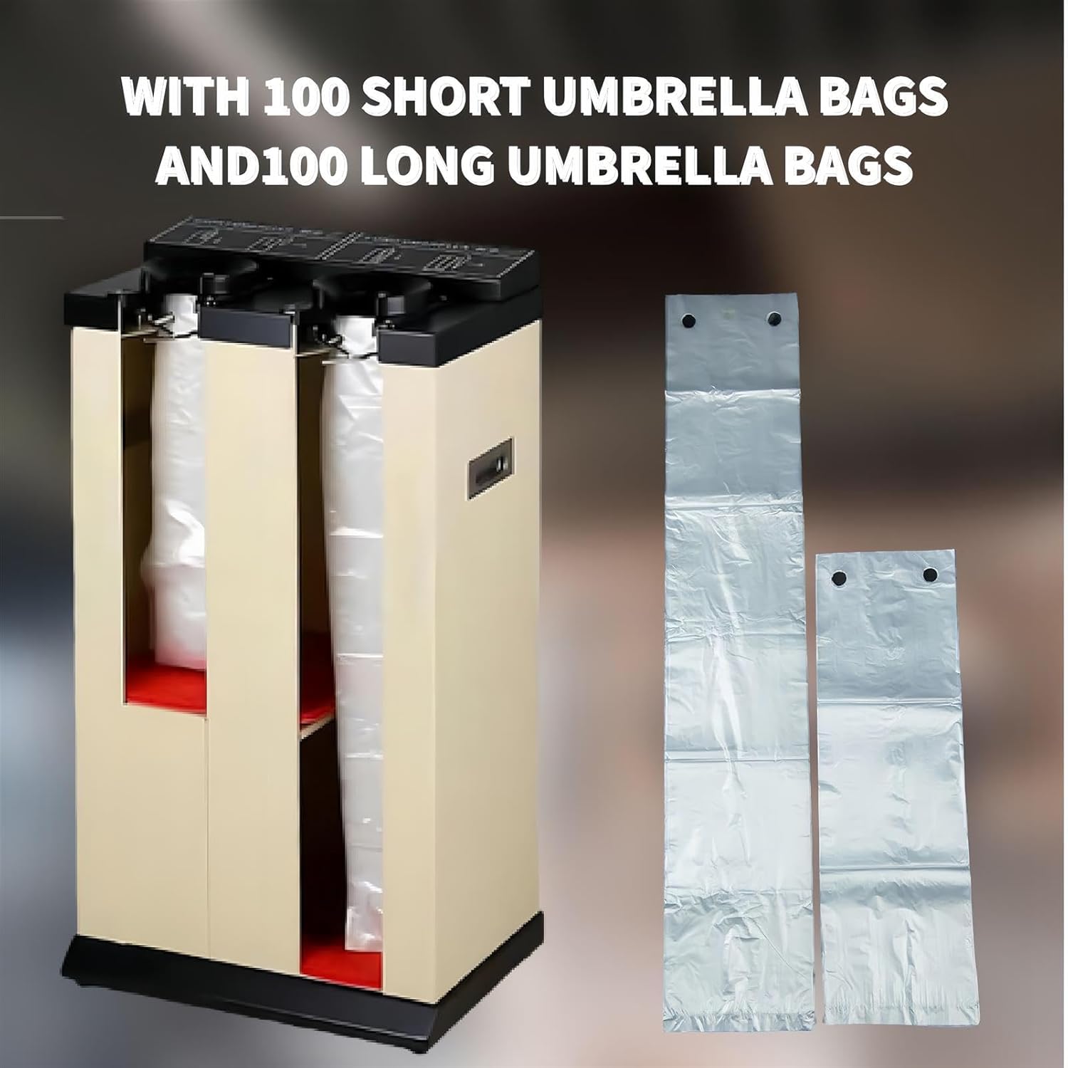 Automatic Double-Slot Dispenser for Wet Umbrella Storage in Public Spaces