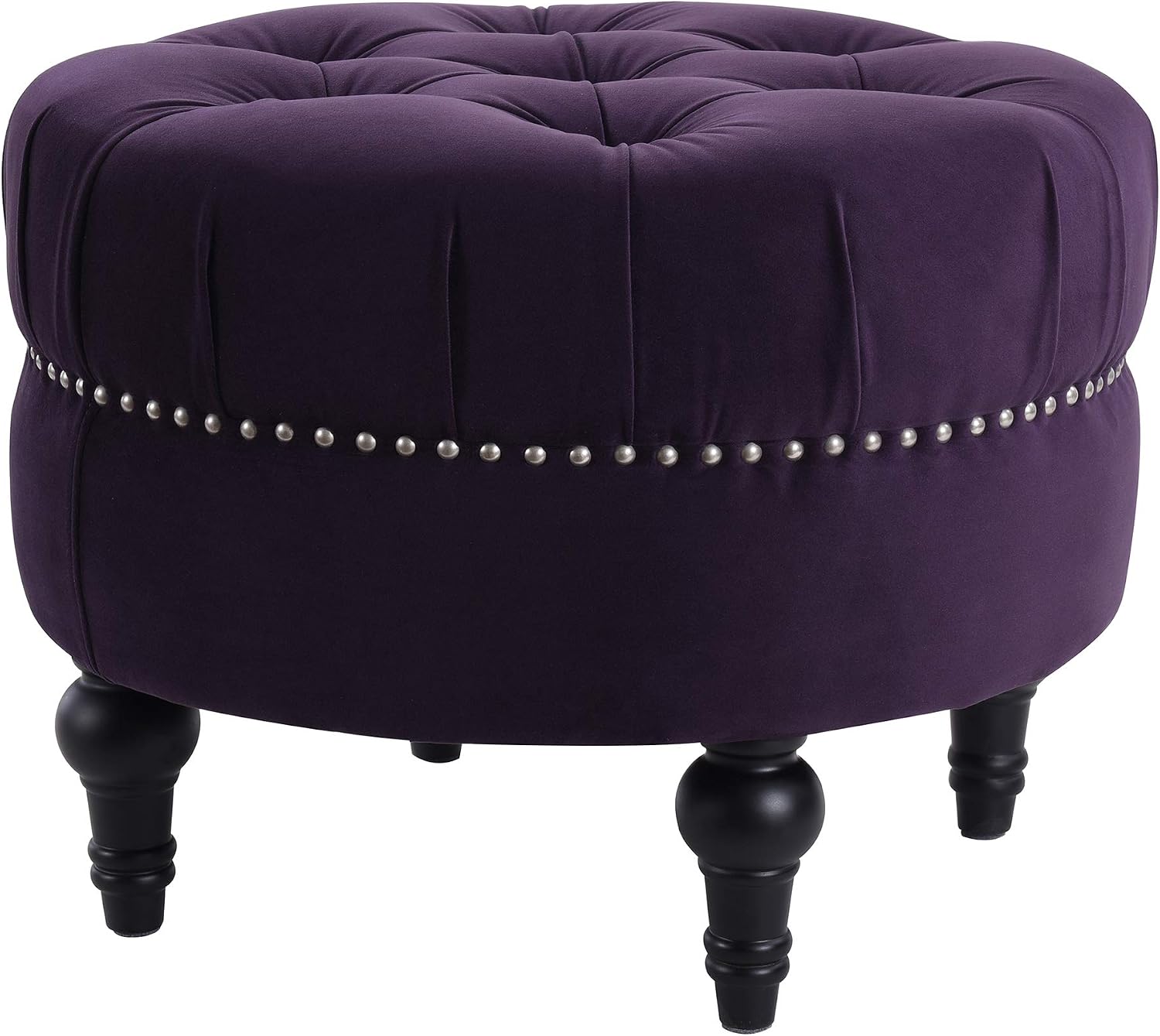 Big Sale Jennifer Taylor Home Dawn Ottoman, Purple Best Cyber Deals 🔥 Jennifer Taylor Home Dawn Ottoman, Purple