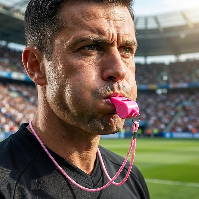 2 Silbatos Deportivos Rosa con Cordón miniatura 5