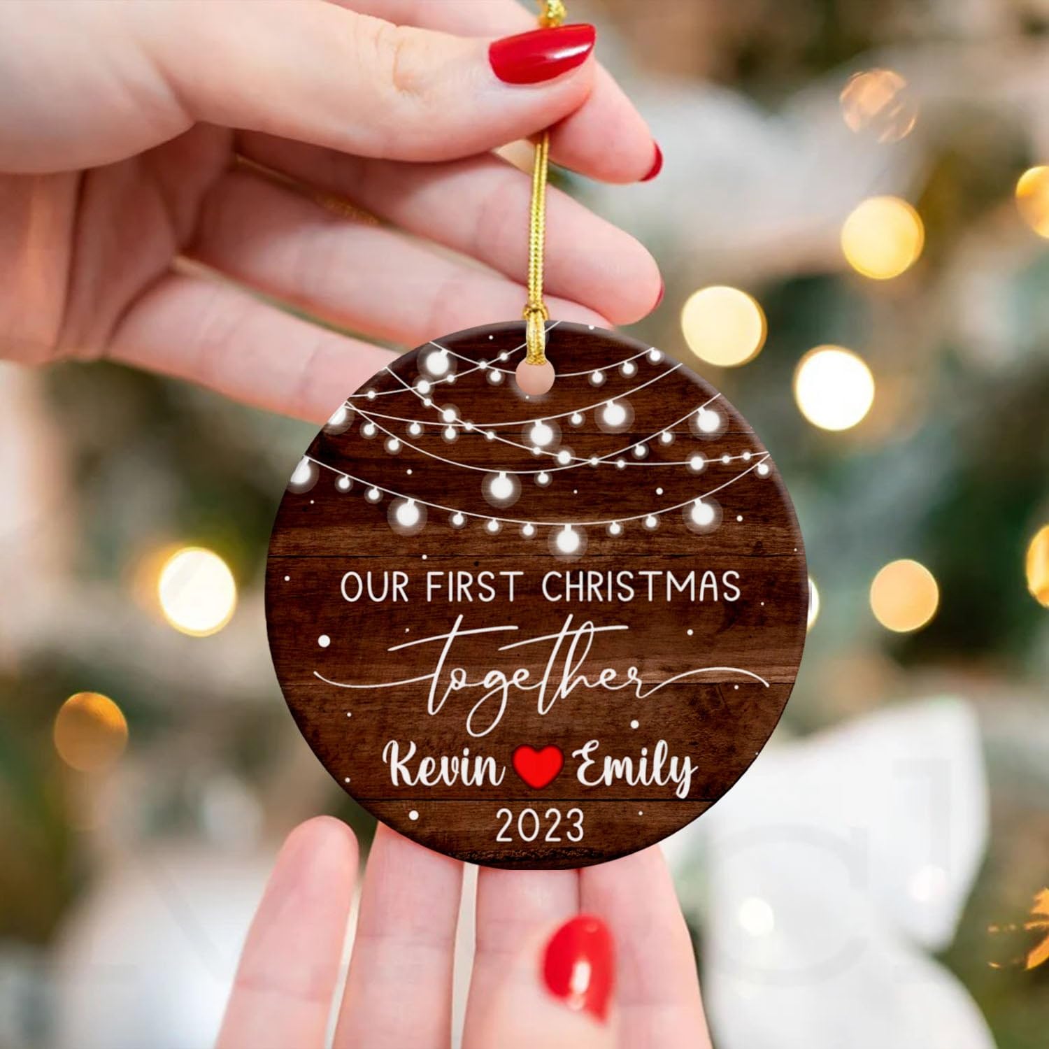 Our First Christmas Ornament 2025 Personalized Ornament 2025, Personalized  Couples Christmas Ceramic Ornament, First Christmas Married Ornament Gift  For Couples, Custom Names \u0026 Year Couples 1st Christmas Ornament Our First  Christmas Together, image size:1500x1500