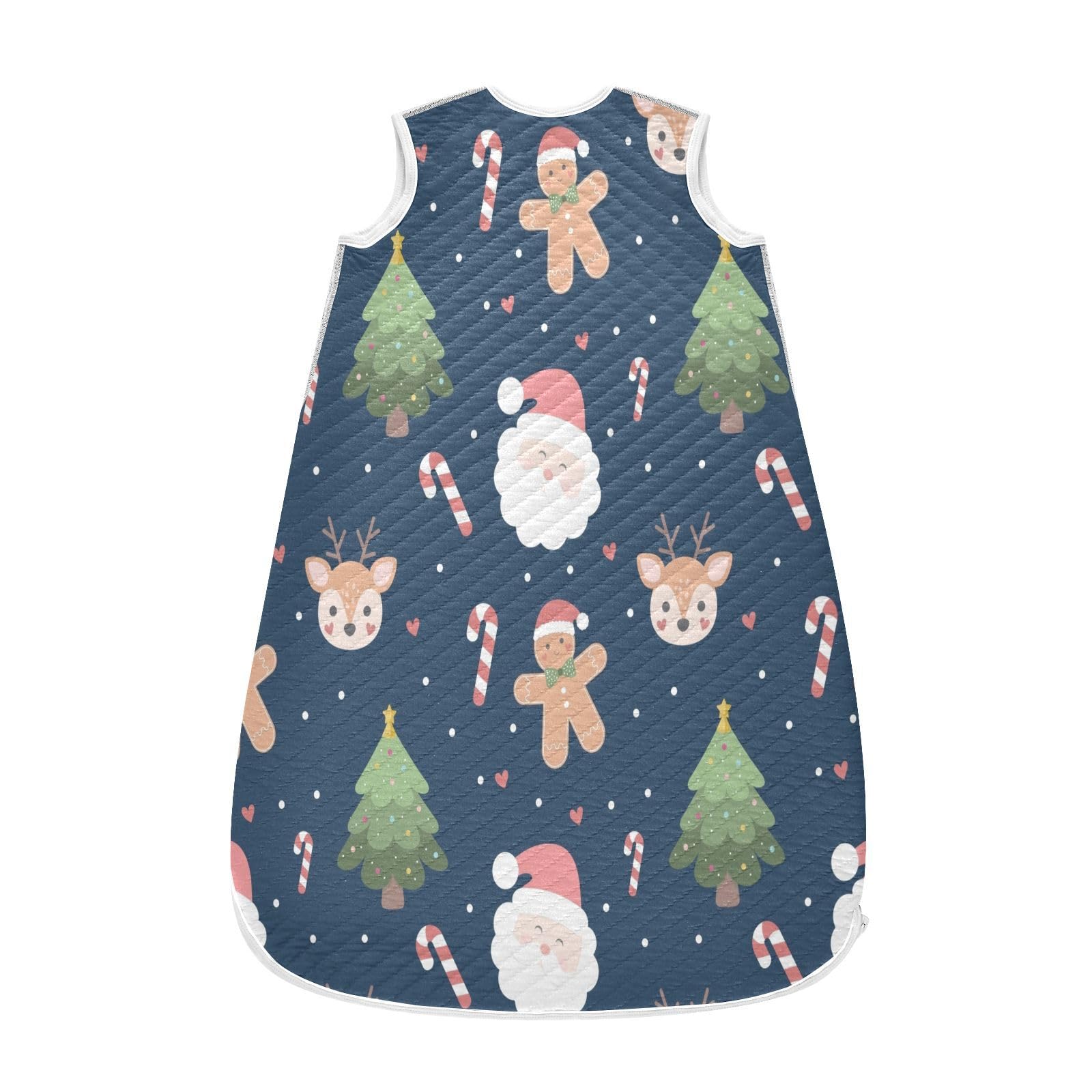 Kigai Santa Claus Cookies Baby Sleep Sack Wearable Blanket Sleeping Bag 2-Way Zipper Soft Swaddle Transition Sack