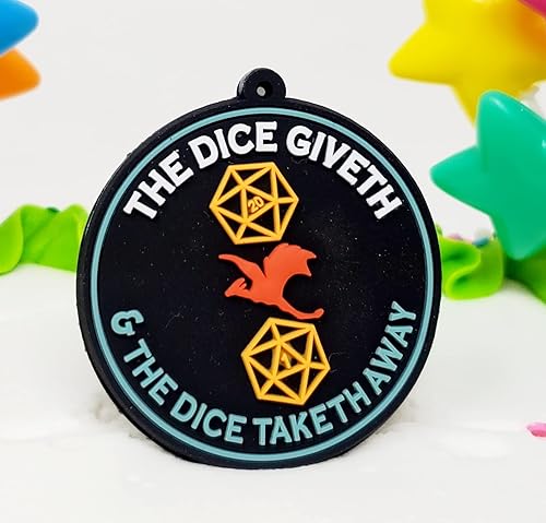 Miniatura 2 de Decoración para tarta de cumpleaños de Calabozos y Dragones  The Dice Giveth y The Dice Taketh (diseño único)