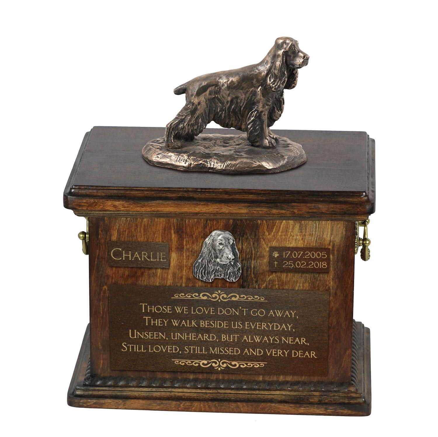 Urne commémorative pour cendres de chien Cocker Anglais 5L