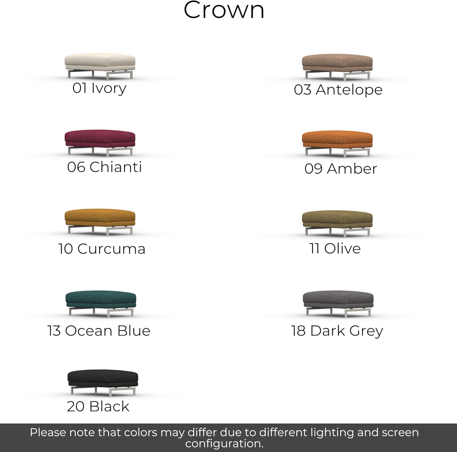 comfortly Cover for Nockeby Footstool, Replacement Slipcover, Heavy Duty 1 pcs Cover, Soft Durable Washable Fabric, Easy to Clean & Replace (Crown - Olive)