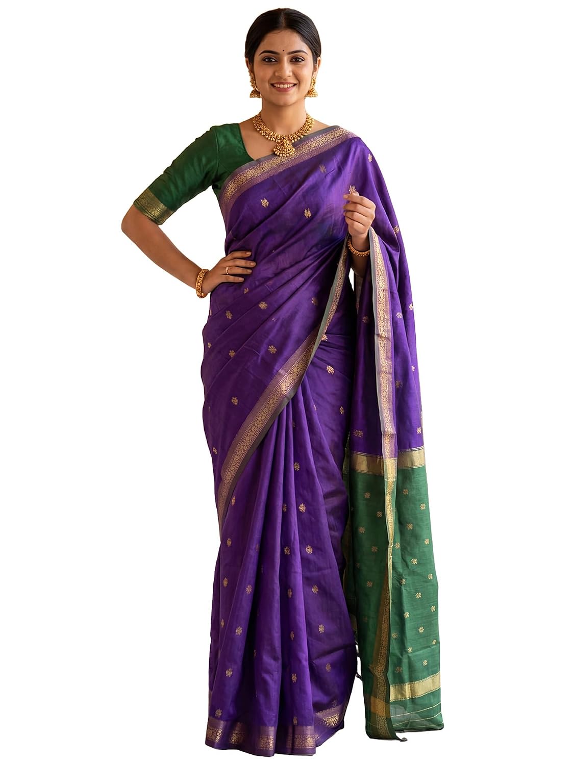 AKHILAM Women's Pure Soft Spun Cotton Lichi Silk Saree For Women With Attach Unstitch Blouse Piece - Review, Price and Buying Guide