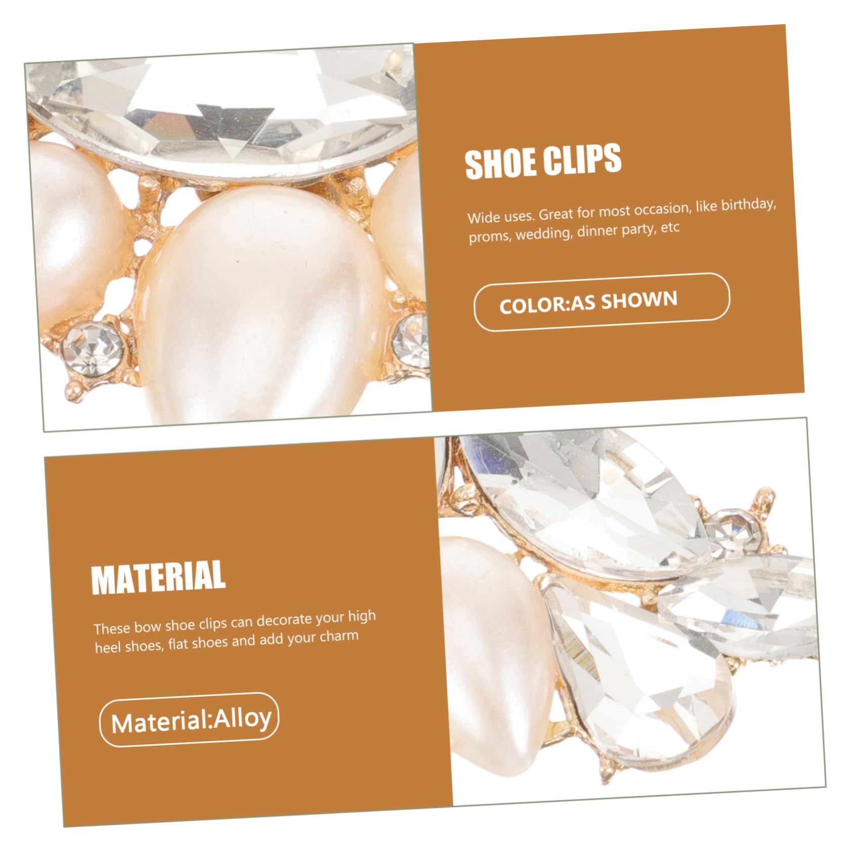 5paia Shoe Clips Decorativi Per Sposa Applicazioni Strass Per Scarpe Accessori Eleganti Per Cerimonie Adatti Per Matrimonio Prom e Occasioni Speciali