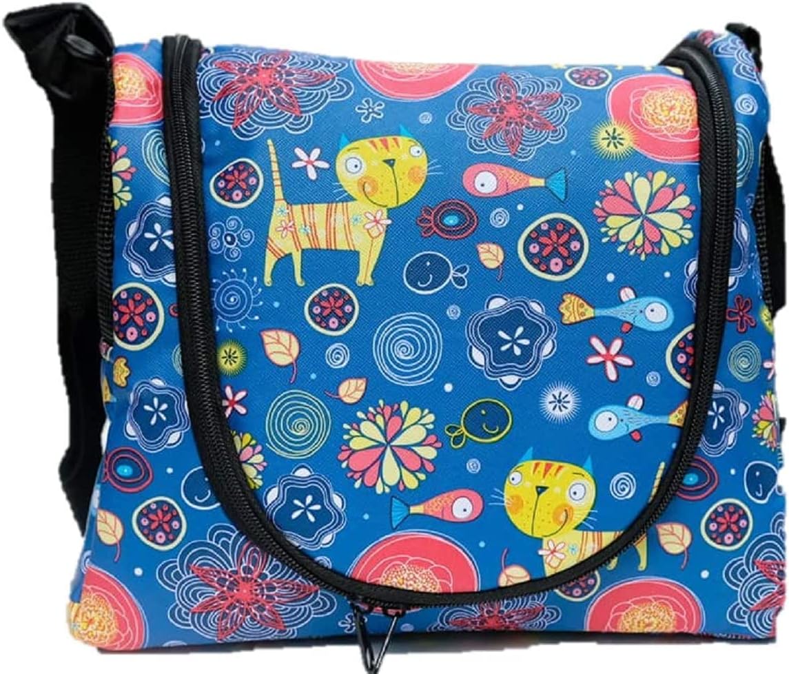 HOT! Thailand Animal Cartoon Printed Blue Cat Style Sugar Glider Birds Prairie Dog Marmoset Small Pet Travel Cage Shoulder Bag Soft Mesh Kennel Carrier PB's Republix