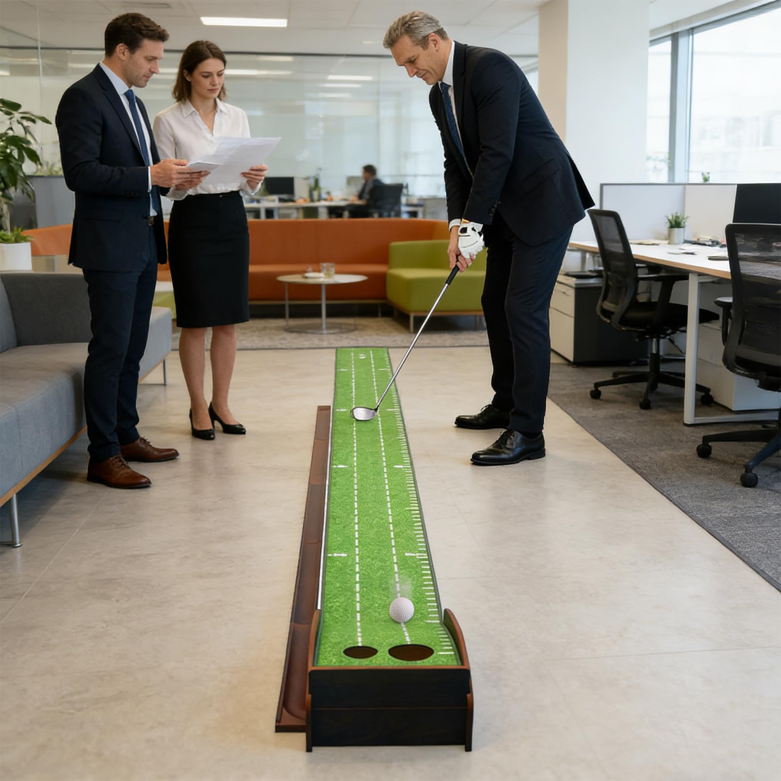 Alfombrilla De Putting Herramienta de Entrenamiento Antideslizante con