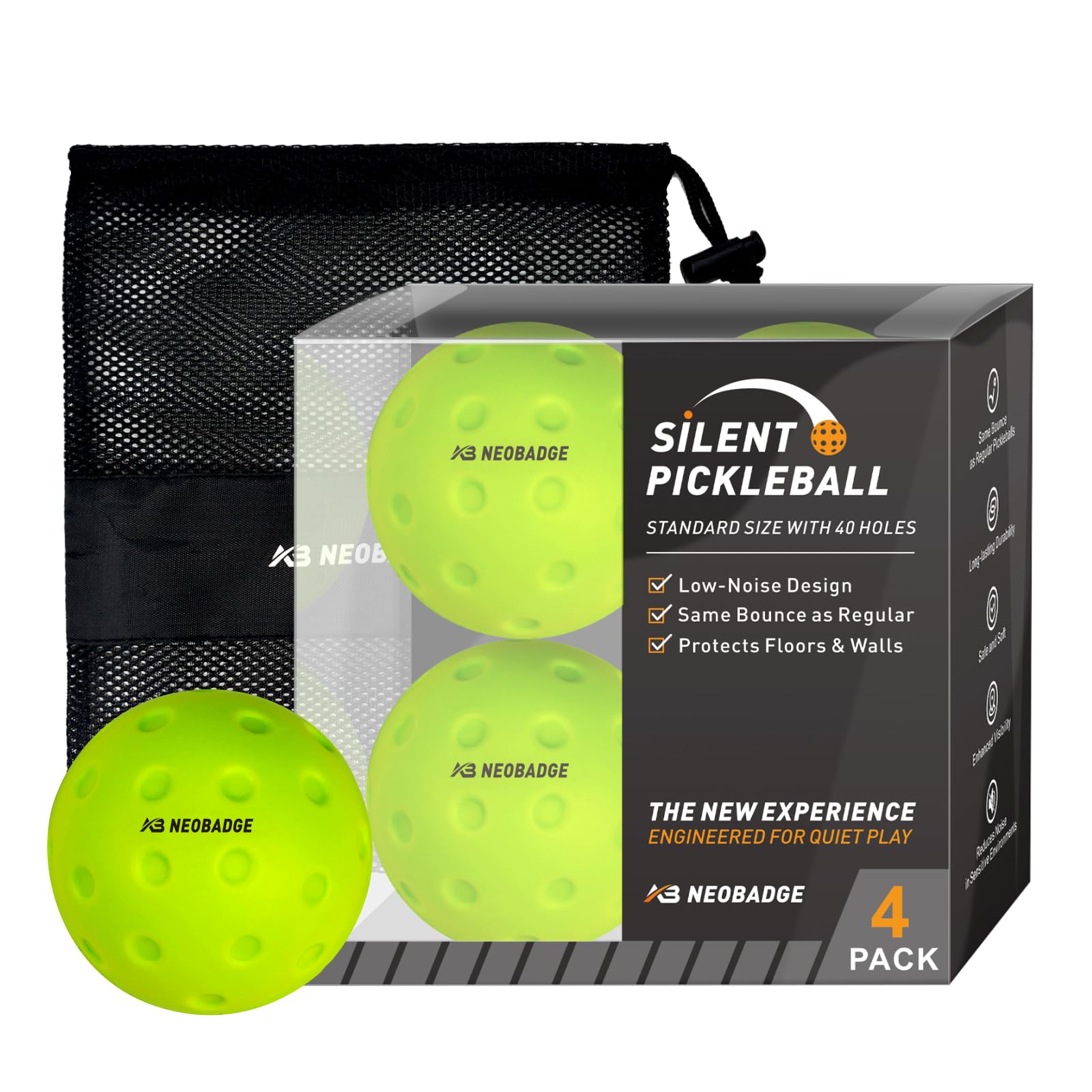 ESSENCE BALL 6個入り Amazon.com: Neobadge Silent Foam Pickleball Balls - Quiet Practice