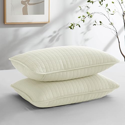 Vista 249 de Fundas Southshore Fine Linens Vilano Springs, para almohada, acolchadas, Microfibra, Pizarra, 20" x 36" 01 - Blanco brillante