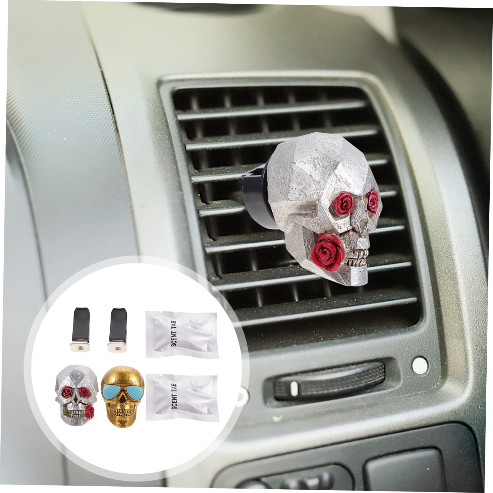 Gatuida 6stücke Geisterkopf Aromatherapie Clips Für Auto Lustige Auto Dekoration Hochwertiger Ventilclip Für Angenehmen Duft Im Fahrzeug Zuhause