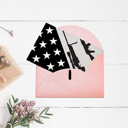 Miniatura 7 de Tarjeta de felicitación de armas de la bandera de Estados Unidos, tarjetas de sobre en blanco, tarjetas de felicitación de cumpleaños únicas