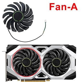 PLD09210S12HH 85mm 4Pin RTX2080 RTX2070 Graphics Card Fan Replacement for MSI RTX 2060 2070 2080 Super Ventus GPU (Fan-A)