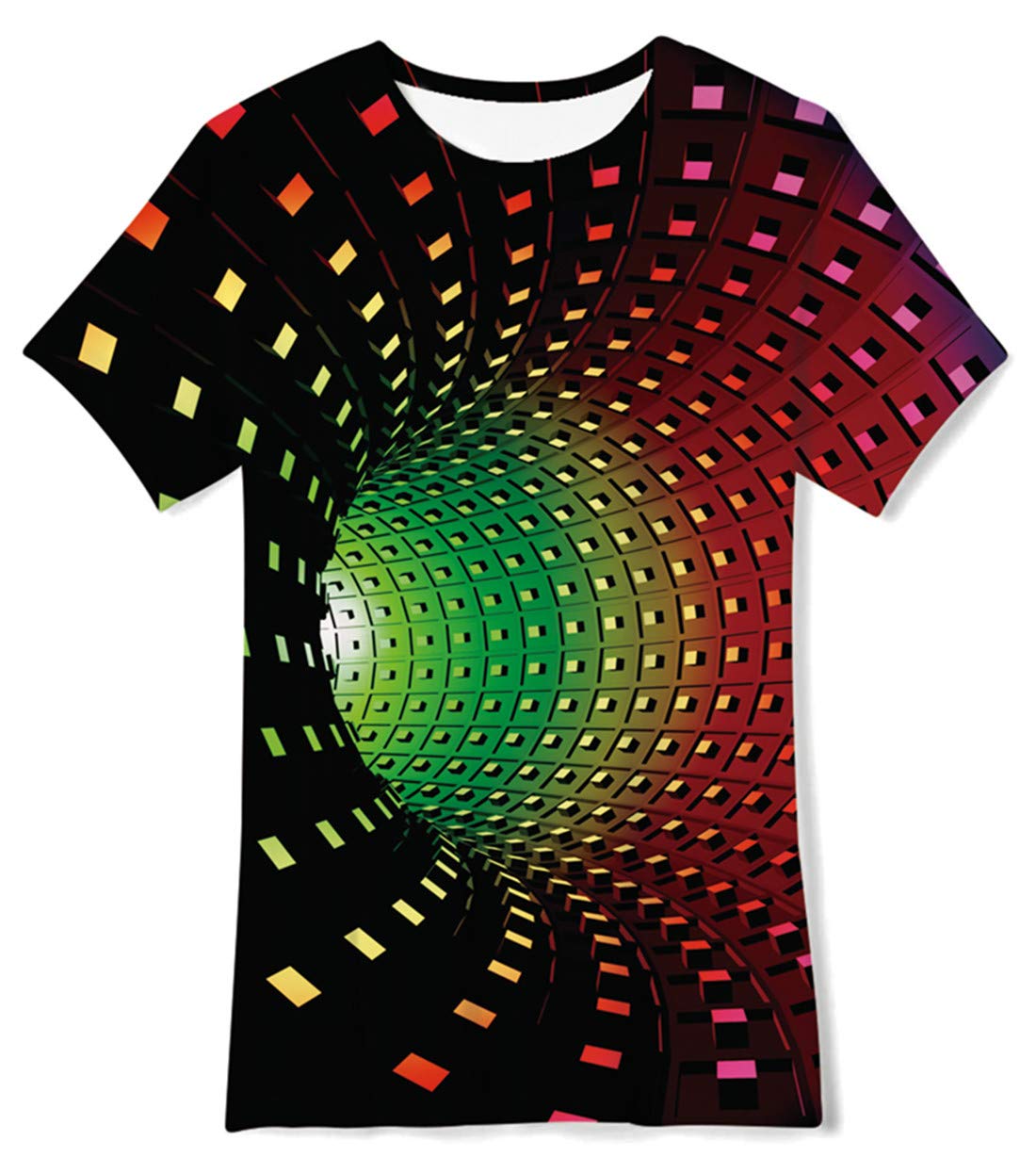 Idgreatim Camiseta de manga corta para niños y niñas con impresión gráfica en 3D