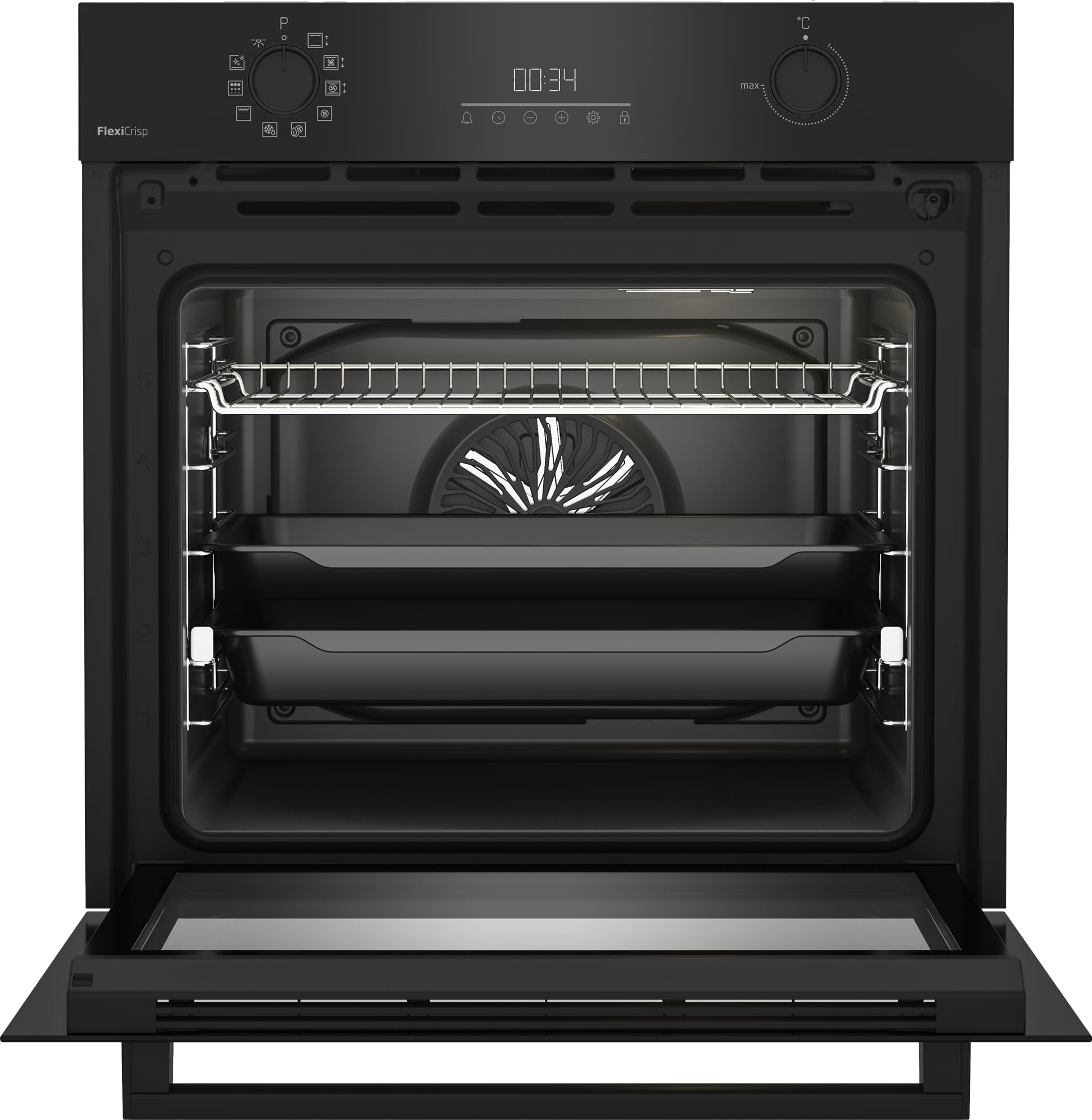 Beko BBIM17300BMPEF b300 Einbaubackofen, 72 l, Multifunktionsofen, Pyrolyse, Schwarz