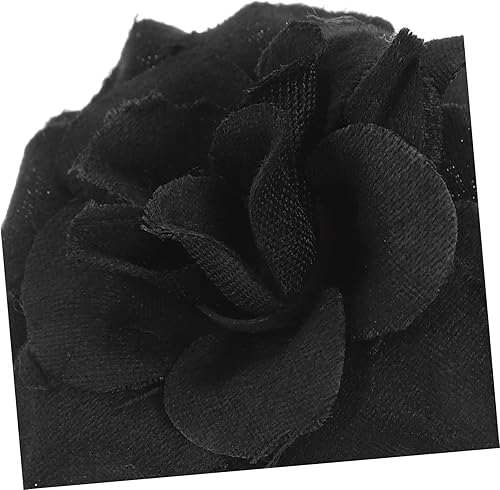 Miniatura 6 de BESPORTBLE 50 rosas negras artificiales, cabeza de rosa sintética hecha a mano, cabeza de rosa falsa de seda, cabeza de rosa de simulación para